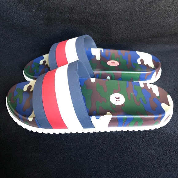 NEW TOMMY HILFIGER Men's SLIP ON SLIDES SANDALS - Picture 5 of 7